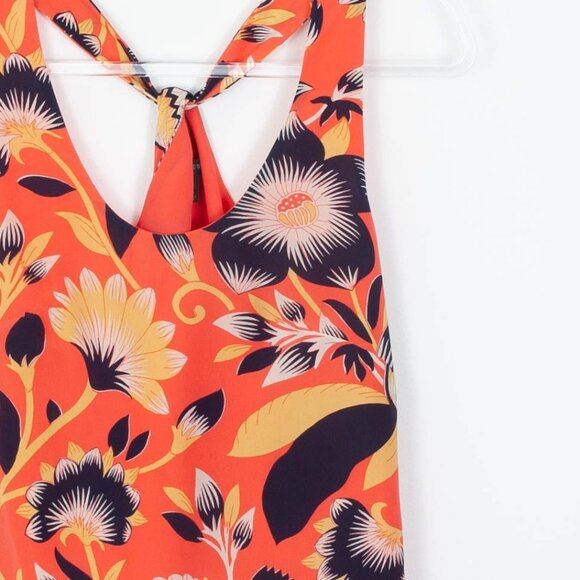 J. Crew Womens Twistback Silk Sleeveless Mini Dress Size 00 Tropical Summer - Picture 2 of 7